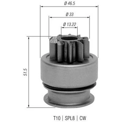 Imagen de MAGNETI MARELLI 940113020348 Piñón, arrancador