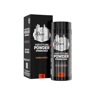 Imagen de The Shave Factory Polvo Para Peinar Con Sándalo : Matificante Y Voluminizador Máximo Control, Fácil De Usar Fijación Flexible, 30G