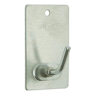 Imagen de Brinox B70260E Percha mediana adhesiva, 2,6 x 4,3 2,1 cm, color gris