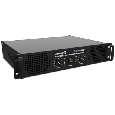 Imagen de Audibax Dayton 600 Amplificador PA de Clase AB Potencia 300W + Etapa 2 Canales Digital Multicanal con Conexión Entrada XLR y Jack 1/4&quot;