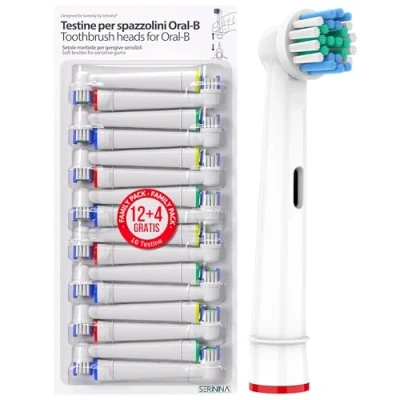 Imagen de Recambios Cepillos Compatible con Oral B, Cabezales Cepillo Electrico b (16 Blanco)
