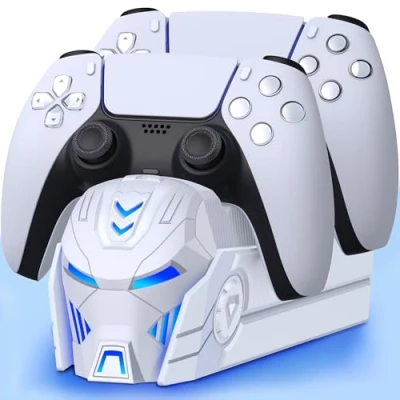 Imagen de Accesorio para estación de carga mando PS5, controlador PS5 con casco aspecto fresco, rápida 2 3 horas, PlayStation 5/Edge