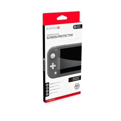 Imagen de Gioteck Cristal Templado Protector de Pantalla para Nintendo Switch Lite, Resistente y fácil instalación, Kit limpieza incluido, Anti rasguños (5,5&quot;) (Nintendo Switch)