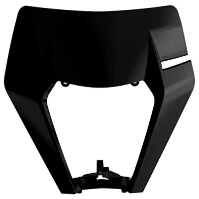 Imagen de POLISPORT 8666800002 Máscara de remodelación Faro Resistente y Duradera Compatible con Motocicletas KTM en Color Negro