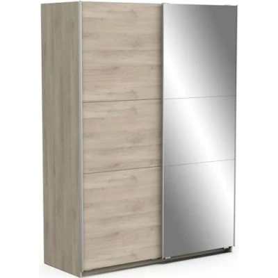 Imagen de Demeyere 190013 Puerta corredera con Espejo y Armario Moderno, Madera de ingeniería, Gris