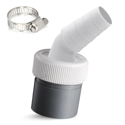 Imagen de Adaptador de desagüe lavadora, conector lavadora para tubo 40 mm diámetro, entrada 18 24 manguera con abrazadera manguera, conexión lavavajillas y secadora