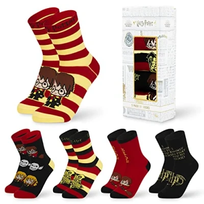 Imagen de Harry Potter Calcetines Mujer Divertidos Estampados Pack de 5