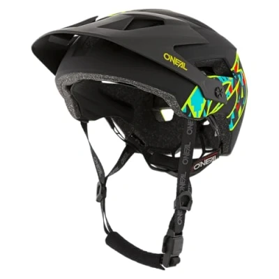 Imagen de O&#039;Neal Casco para bicicleta de montaña Enduro All Mountain Rejillas ventilación, almohadillas lavables, Norma seguridad EN1078 Defender Muerta Adultos Negro Talla L/XL