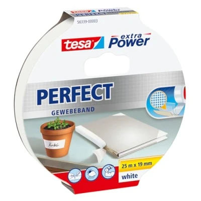 Imagen de Tesa 56339 00003 01 Extra Power Perfect, Blanco, 25 m x 19 mm