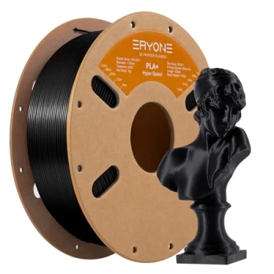 Imagen de ERYONE High Speed Filament PLA+ 1.75mm +/ 0.03mm, 3D Printing PLA Pro Fit Most FDM Printer, 1kg / Spool, Black