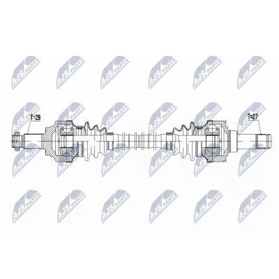 Imagen de NTY NPW BM 052 Árbol de Transmisión Eje trasero, derecha automática BMW: 3 Berlina, Touring