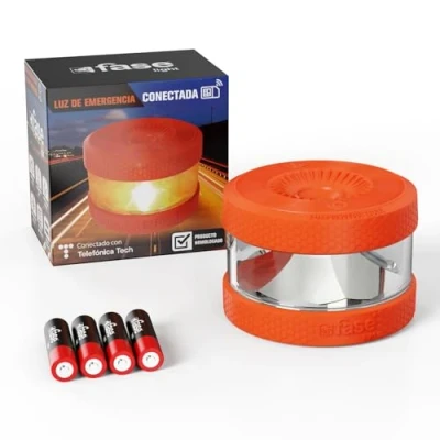 Imagen de Luz Emergencia Coche Homologado DGT baliza v16 homologada con geolocalizador Proporciona Geolocalización Exacta a la FASELIGHT IoT Color Naranja