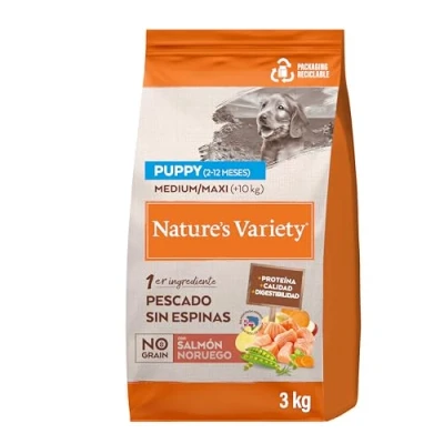Imagen de Nature&#039;s Variety No Grain Pienso para Perros Medium &amp; Maxi Junior con Salmón sin Espinas 3kg