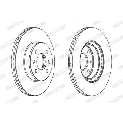 Imagen de FERODO PREMIER DDF1636C Disco de freno 256 19 4 100 ventilado revestido sin tornillos HYUNDAI: Getz