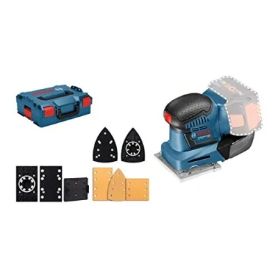 Imagen de Bosch Professional 18V System GSS 10 Lijadora orbital a batería (3 platos lijadores, microfiltro, sin batería, en L BOXX)