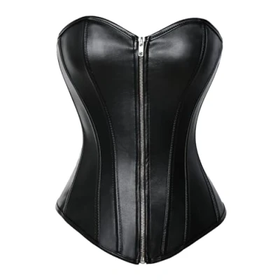 Imagen de MISS MOLY Mujeres Corsé Corset Cuero Bustiers Fajas Cintura Cincher y G string