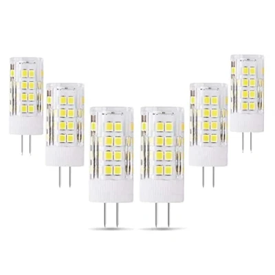 Imagen de ZFQ Paquete de 6 Bombillas LED G4 AC/DC 12V, 5W, 500 Lúmenes, Blanco Frío 6000K, Ángulo haz 360, Equivalente a 50W Bombilla Halógena G4, No Regulable