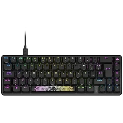 Imagen de Corsair K65 PRO MINI RGB 65% Optical Mechanical Wired Gaming Keyboard Interruptores OPX Teclados PBT Double Shot Compatible con iCUE PC, PS5, PS4, Xbox QWERTY ES Negro