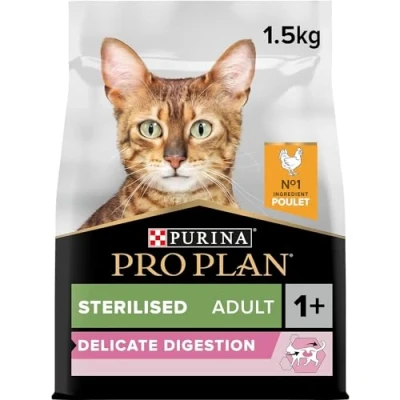 Imagen de PURINA PRO PLAN Sterilised Adult 1+ Delicado Digestión Rico en Pollo Croquetas Gato Bolsa de 1,5 kg