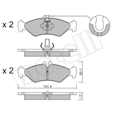Imagen de Juego de pastillas METELLI 22 0571 0