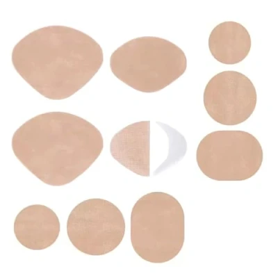 Imagen de 5 pares de reparación talón zapatos, kit parches interiores autoadhesivos para reparar agujeros, parche zapatilla (color: caqui)