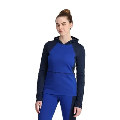 Imagen de Spyder Charger Hoodie Capa de Base, Azul (Electric Blue), XS para Mujer