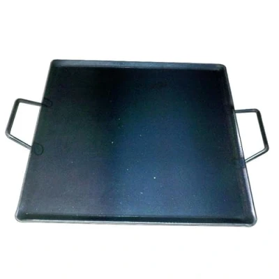 Imagen de Plancha asar acero 4 mm con 2 asas de metal 40 x