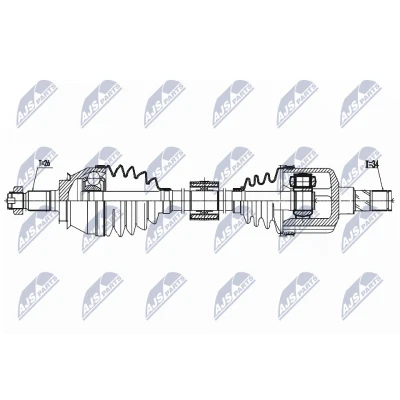 Imagen de NTY NPW BM 157 Árbol de transmisión Eje delantero, derecha MINI: Hatchback
