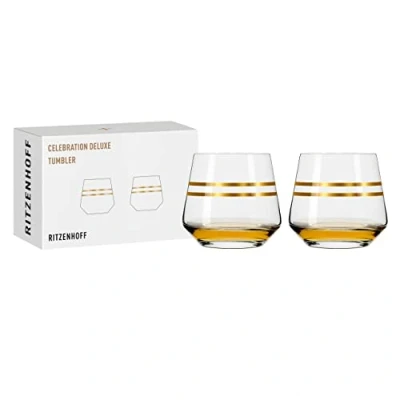 Imagen de Ritzenhoff 6141009 Copa de champán 200 ml Serie Celebration Deluxe Set No. 2, 2 piezas con oro auténtico Made in Germany
