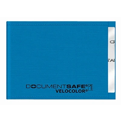 Imagen de VELOFLEX 3271351 portatarjetas Document Safe, de crédito, protección RFID/NFC, bloqueador RFID, 90 x 63 mm, azul, 1 unidad