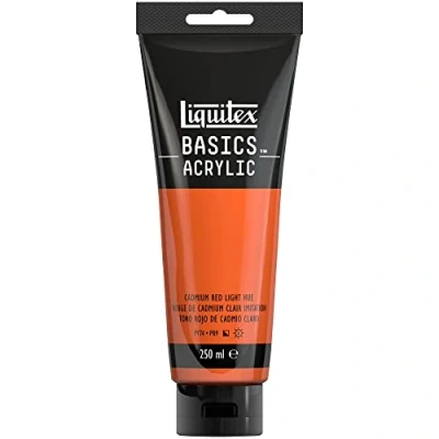 Imagen de Liquitex Basic Acrylic Tubo De Pintura Acrílica, 250 ML, Rojo (Tono Cadmio Claro Nuevo)