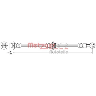 Imagen de METZGER 4110385 Latiguillos de Freno 603