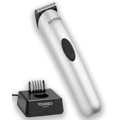 Imagen de TONDEO Cortapelos ECO S PLUS SILVER profesional con estación de carga y peine guía para 4 longitudes corte diferentes