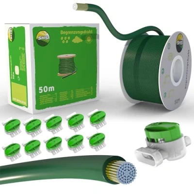 Imagen de cable de limitación 50 m + 10 conectores para robot cortacésped,