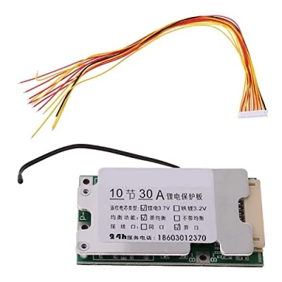 Imagen de 1 Pieza Protección del Poder PWB de BMS la batería Litio 18650 Li Ion 10S 36V 30A con balanza
