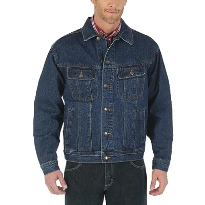 Imagen de Wrangler Men&#039;s Rugged Wear Unlined Denim Jacket,Antique Indigo,2X Large Tall