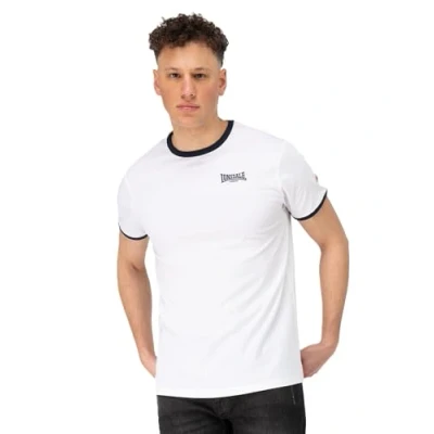 Imagen de Lonsdale Normale Passform Trelill Camiseta estampada, Hombre, Talla: Medium, White navy