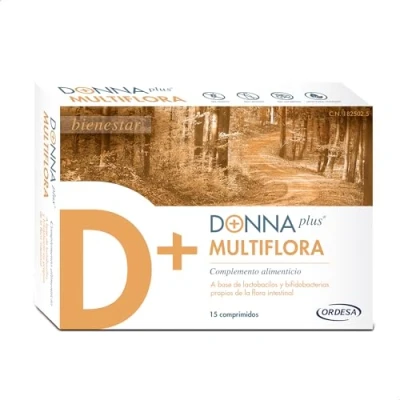 Imagen de DONNAplus Multiflora 15 Comprimidos Complemento Alimenticio para la Flora Intestinal