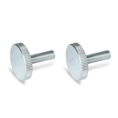 Imagen de Ganter Normelemente tornillos moleteados planos (forma baja) DIN 653 M8 20 ZB 2 unidades acero galvanizado Rosca: x