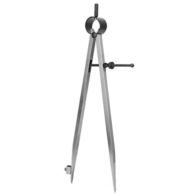 Imagen de Divisor de Ala, Brújula Pinza Muelle Precisión Ajustable y Bloqueable con Herramienta Giratoria para Portabolígrafos (300 mm)