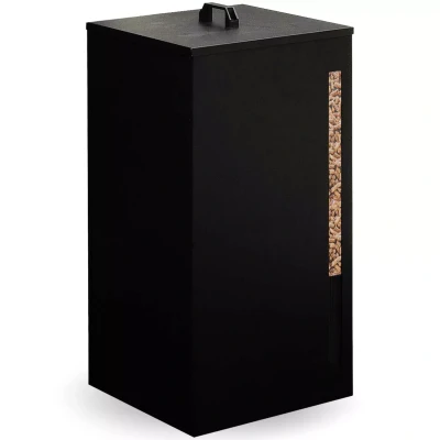 Imagen de IDMarket Depósito de pellets 45 kg, color negro, almacenamiento 36 x 76 cm