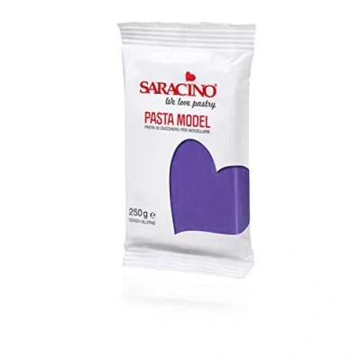 Imagen de Saracino Pasta fondant Model Morado Para modelar De 250 g Sin gluten Made in Italy
