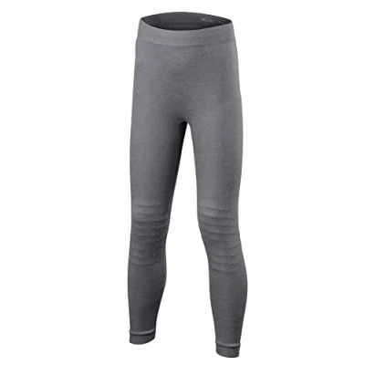 Imagen de FALKE Wool Tech Long K TI lana hilo funcional secado rápido calida 1 pieza, Capa de base inferior Unisex niños, Gris (Grey Heather 3757), 146 152