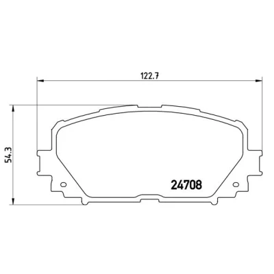 Imagen de BREMBO P 83 101 Juego de pastillas freno excl. contacto avisador desgaste sin accesorios TOYOTA: Yaris II Hatchback, III Hatchback