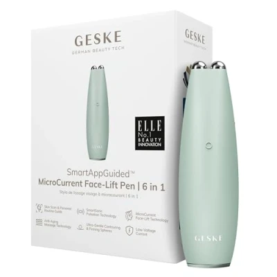 Imagen de GESKE SmartAppGuided™ MicroCurrent Face Lift Pen 6 en 1 Herramientas para cuidado de la Piel Dispositivo antienvejecimiento Lifting facial joven sin arrugas cara