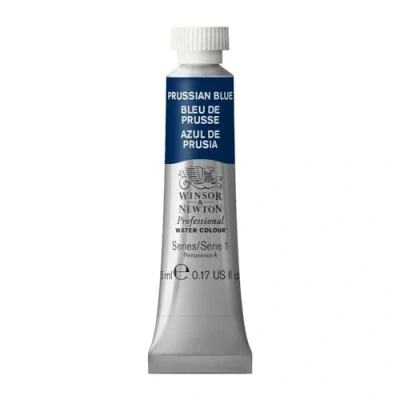 Imagen de Winsor &amp; Newton Acuarela Profesional Pintura De Acuarela, Alta Luminosidad, Resistente a la Luz, Calidad Archivo, Tubo 5ML, Color Azul Prusia