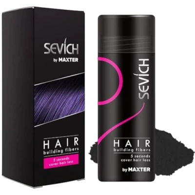 Imagen de Fibras Capilares Negro 25g Microfibras de Algodón en Polvo 100% Natural para Disimular Calvicie y Alopecia al Instante Fibra Capilar Hombre Mujer Hair Fibers