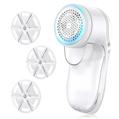 Imagen de Quitapelusas Electrico, Ropa con 3 Cuchillas Reemplazables, Quita Bolas de La Ropa, Pelusas para Electrico Cama y Muebles