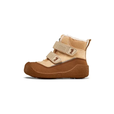 Imagen de Affenzahn Zapatilla Primeros Pasos Vegan Snuggy Antideslizante, con Cierre de Gancho y Bucle, Impermeable, Forro cálido, Ligero, Tallas 19 25 Beis