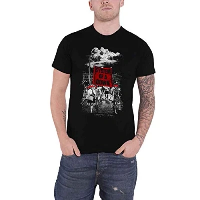 Imagen de System of a Down T Shirt Banner March Band Logo Nuevo Oficial De Los Hombres Size S